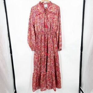 Masala Floral Paisley Boho Flowy Maxi Dress